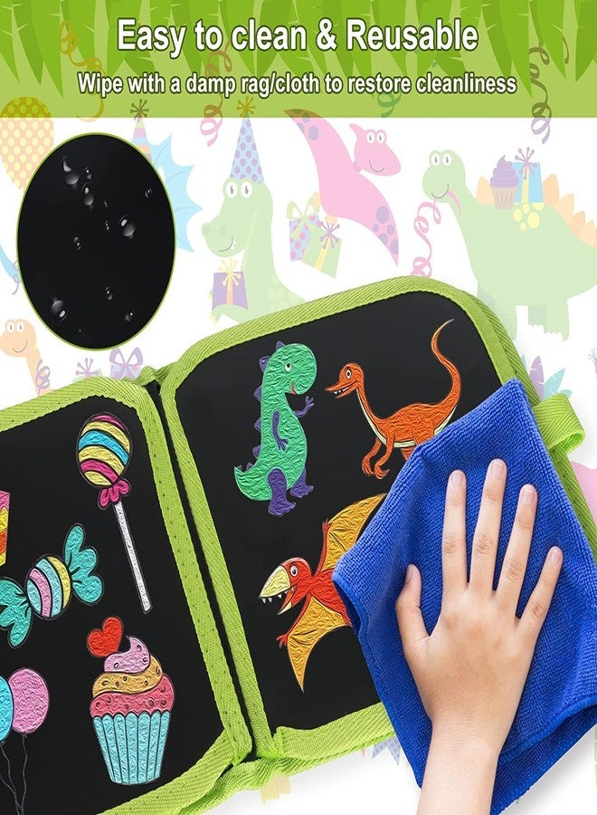 NIENT مجموعة دفاتر الرسم القابلة للمسح من نينت للأطفال، دفاتر رسم قابلة لإعادة الاستخدام، ألعاب رسم للأطفال الصغار، 10 صفحات للرسم الممتع بأقلام الألوان المائية، هدية للأولاد والبنات، متعددة الألوان - Image 4